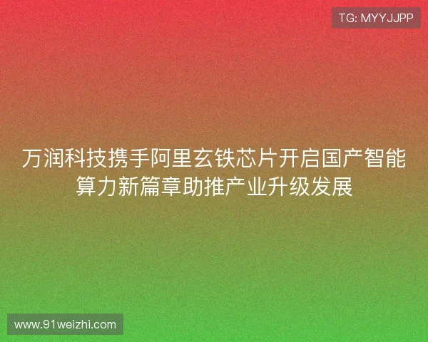 万润科技携手阿里玄铁芯片开启国产智能算力新篇章助推产业升级发展